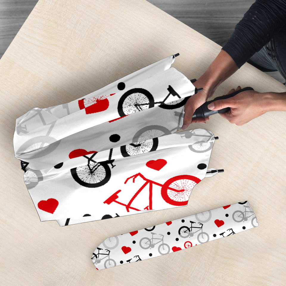 Bicycle Pattern Print Design 04 Umbrella