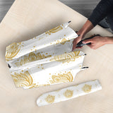 Gold Ornamental Lotue Waterlily Symbol Pattern Umbrella