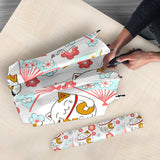 Maneki Neko Cat Fan Sakura Umbrella