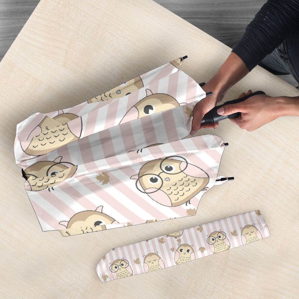 Cute Owl Leaf Umbrella