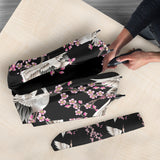 Japanese Crane Pink Sakura Pattern Umbrella