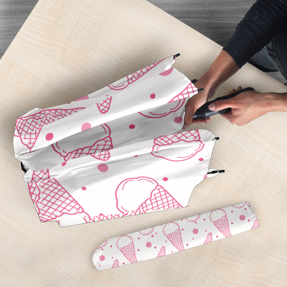 Hand Drawn Ice Cream Pattern Umbrella