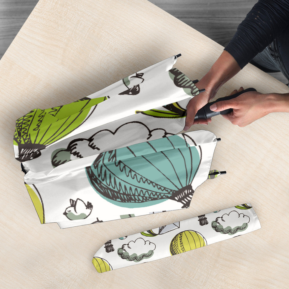 Hot Air Balloon Bird Cloud Pattern Umbrella
