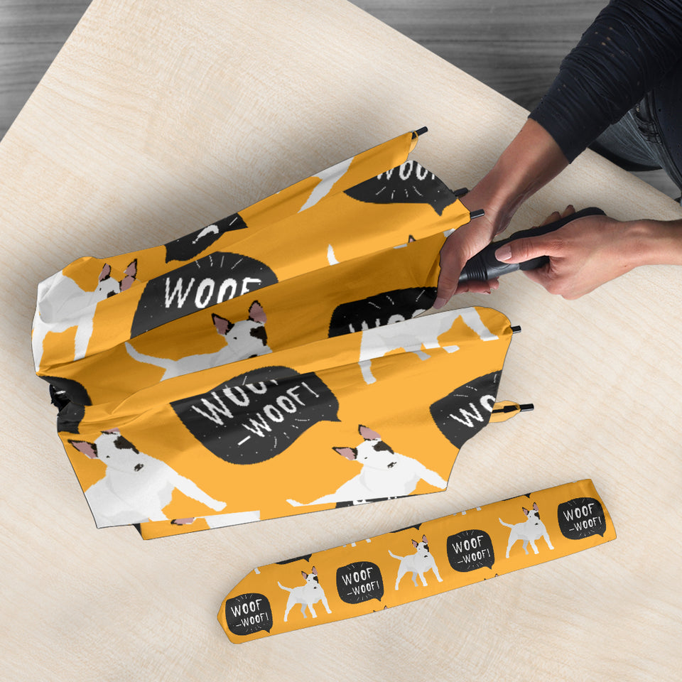 Bull Terrier Pattern Print Design 03 Umbrella
