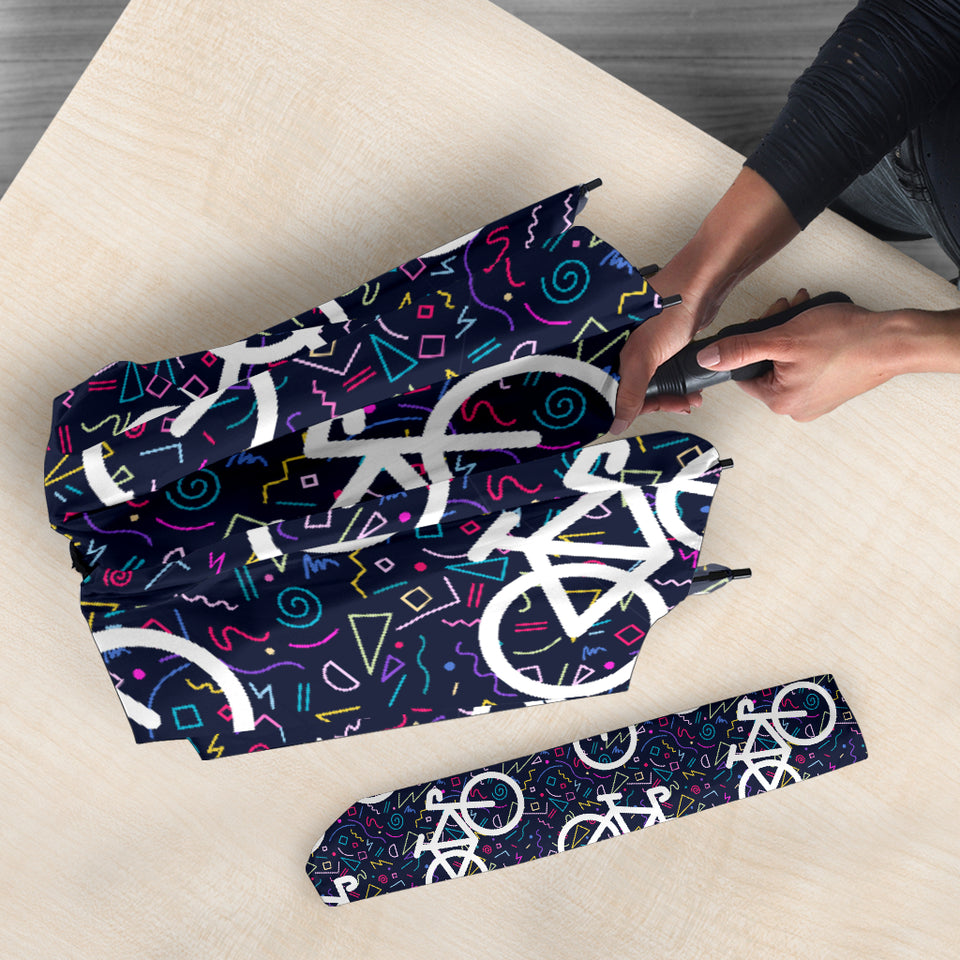 Bicycle Pattern Print Design 03 Umbrella