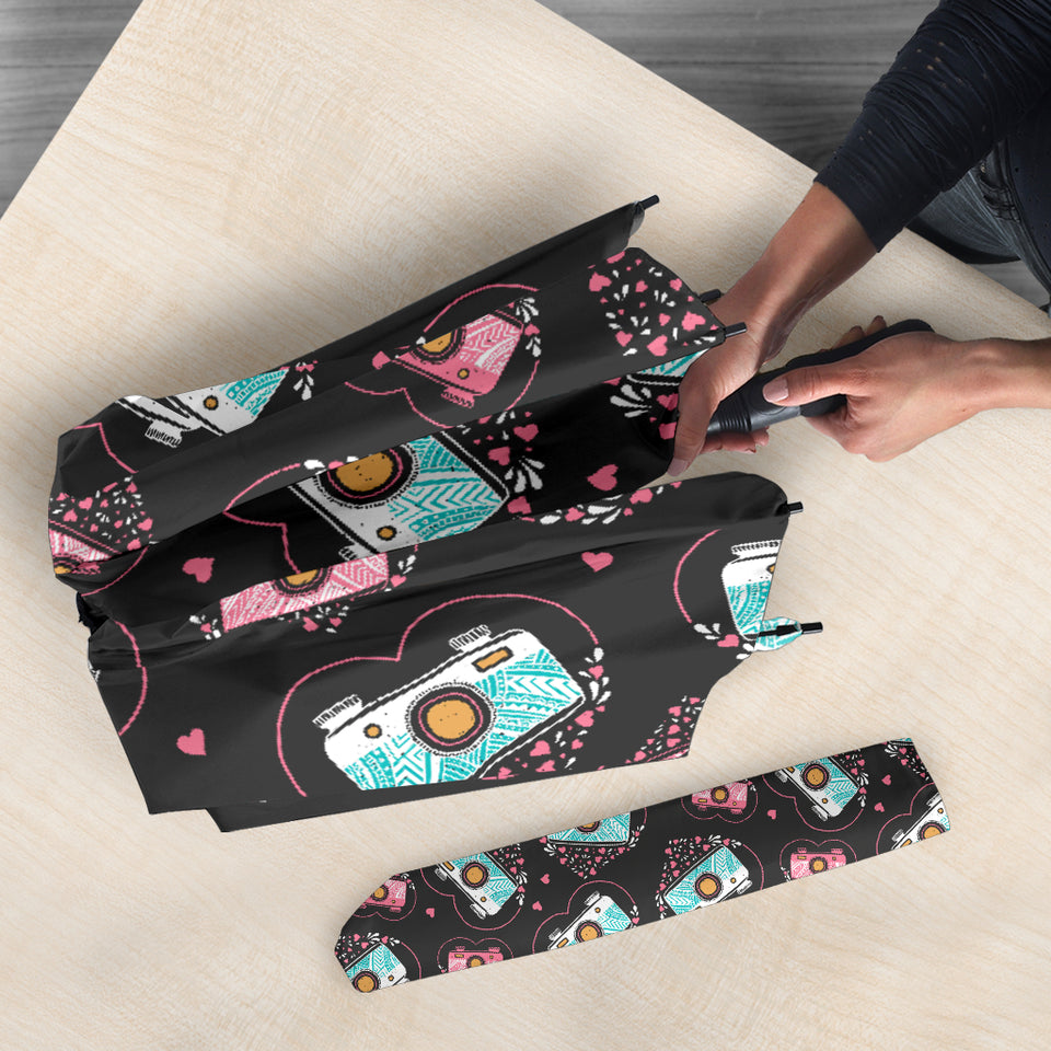 Camera Pattern Print Design 04 Umbrella