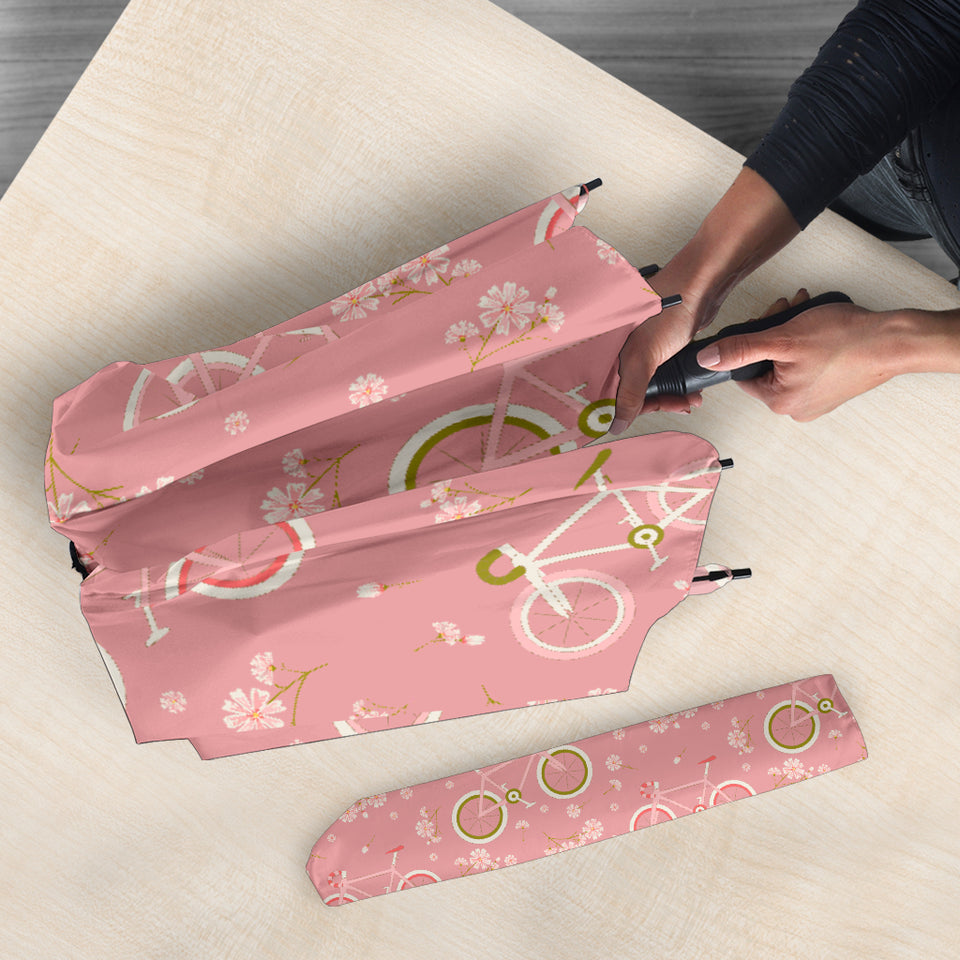 Bicycle Pattern Print Design 02 Umbrella
