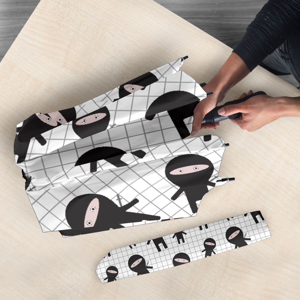 Ninja Pattern Plaid Background Umbrella