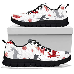 Deer tree snowflakes chrismas pattern Pillow Sneakers