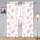 Pink sakura cherry blossom pattern Gauze Curtain