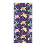 Colorful sea turtle pattern Beach Towel
