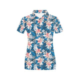 Hibiscus Pattern Print Design 02 Women's All Over Print Polo Shirt