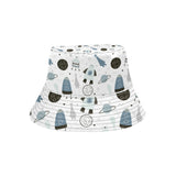 Hand drawn space elements space rocket star planet Unisex Bucket Hat