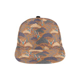 Bonsai bamboo stork japanese pattern brown theme All Over Print Snapback Cap