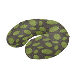 Hop pattern black background U-Shaped Travel Neck Pillow