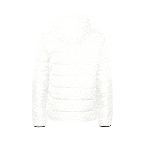 arabic white pattern Kids' Boys' Girls' Padded Hooded Jacket