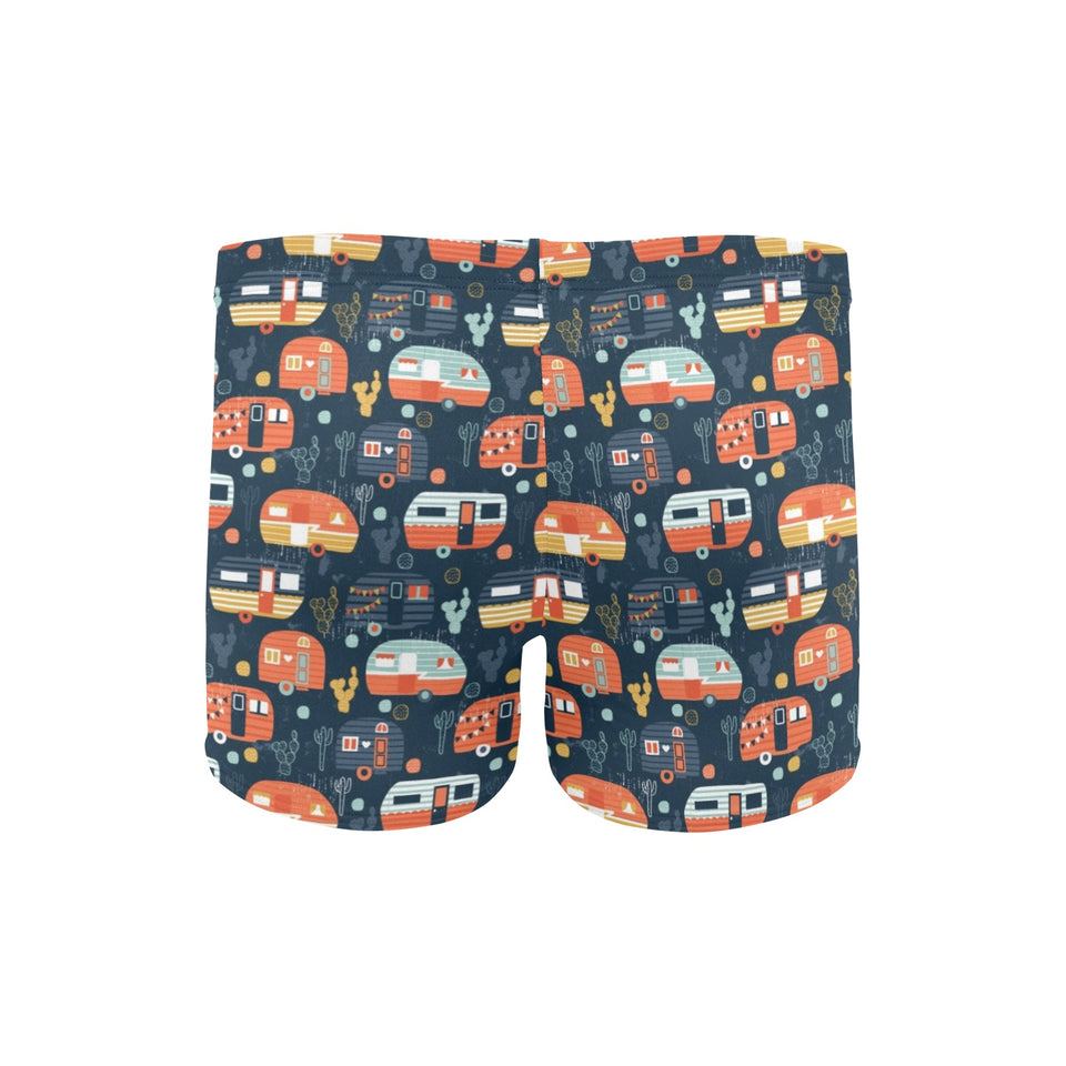 Camper Van Pattern Print Design 05 Men's Swimming Trunks
