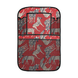 Zebra abstract red background Car Seat Back Organizer