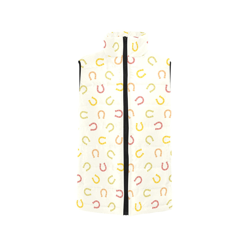 Horseshoes Pattern Print Design 02 Women's Padded Vest