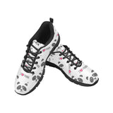 Hand Drawn faces of pandas pattern Women's Sneaker Shoes