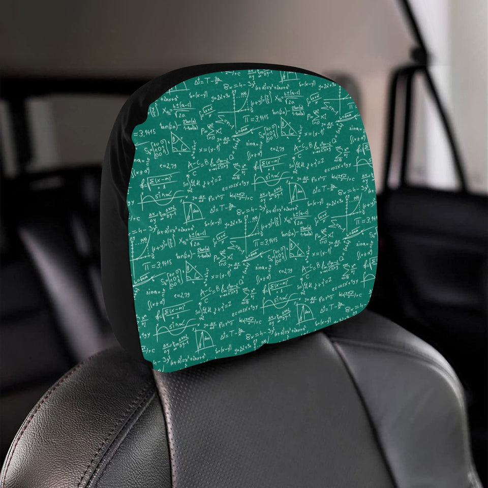 Math Pattern Print Design 01 Car Headrest Cover