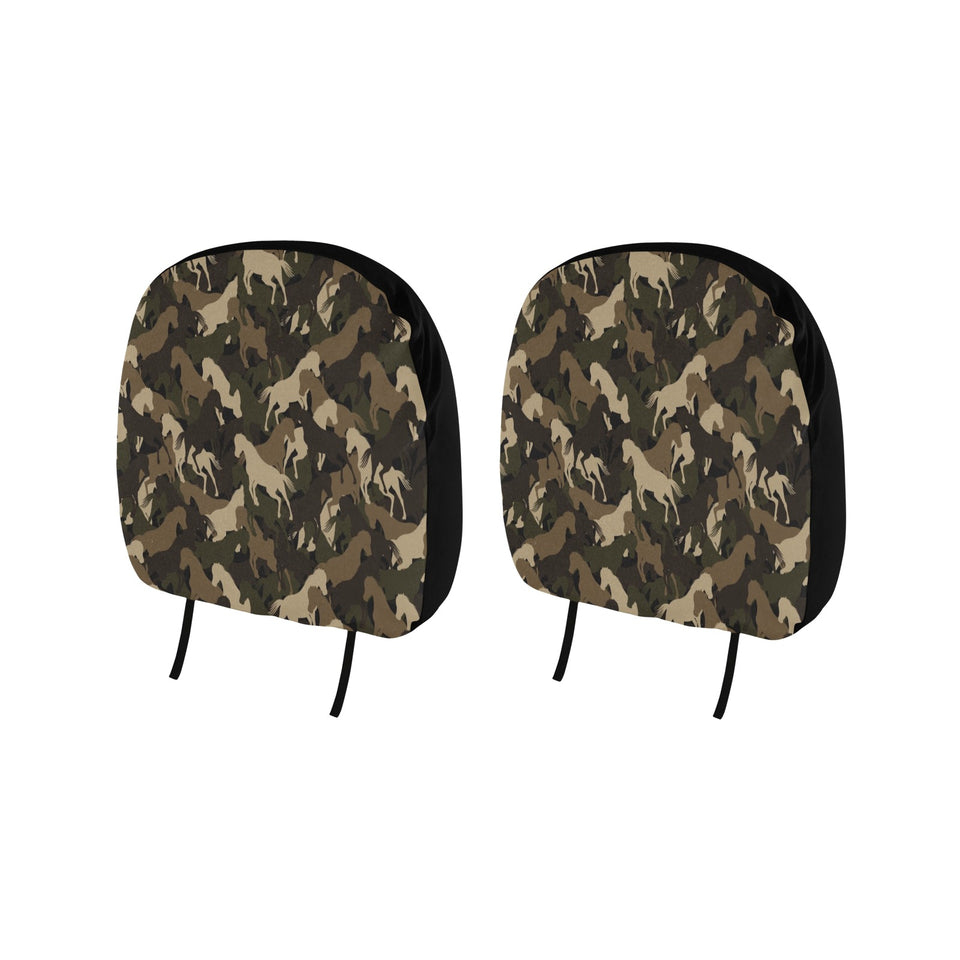 Horse Camouflage Pattern Car Headrest Cover