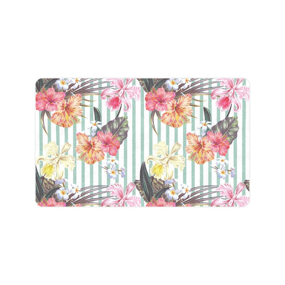 Colorful orchid flower pattern Doormat