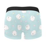 White cute hamsters heart pattern Men's All Over Print Boxer Briefs Men's Underwear