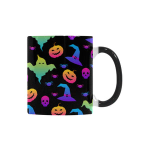 Colorful halloween background Morphing Mug Heat Changing Mug