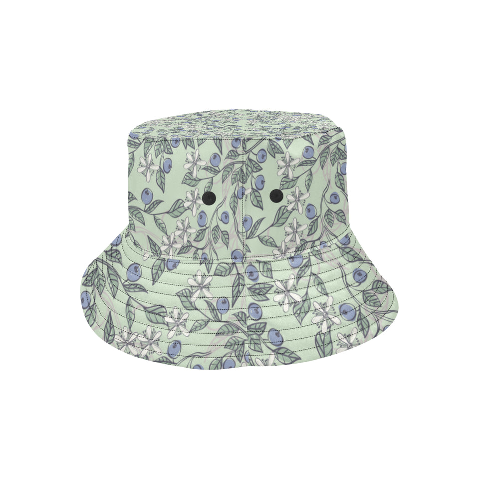 hand drawn blueberry pattern Unisex Bucket Hat