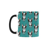 Hand drawn boston terrier dog pattern Morphing Mug Heat Changing Mug