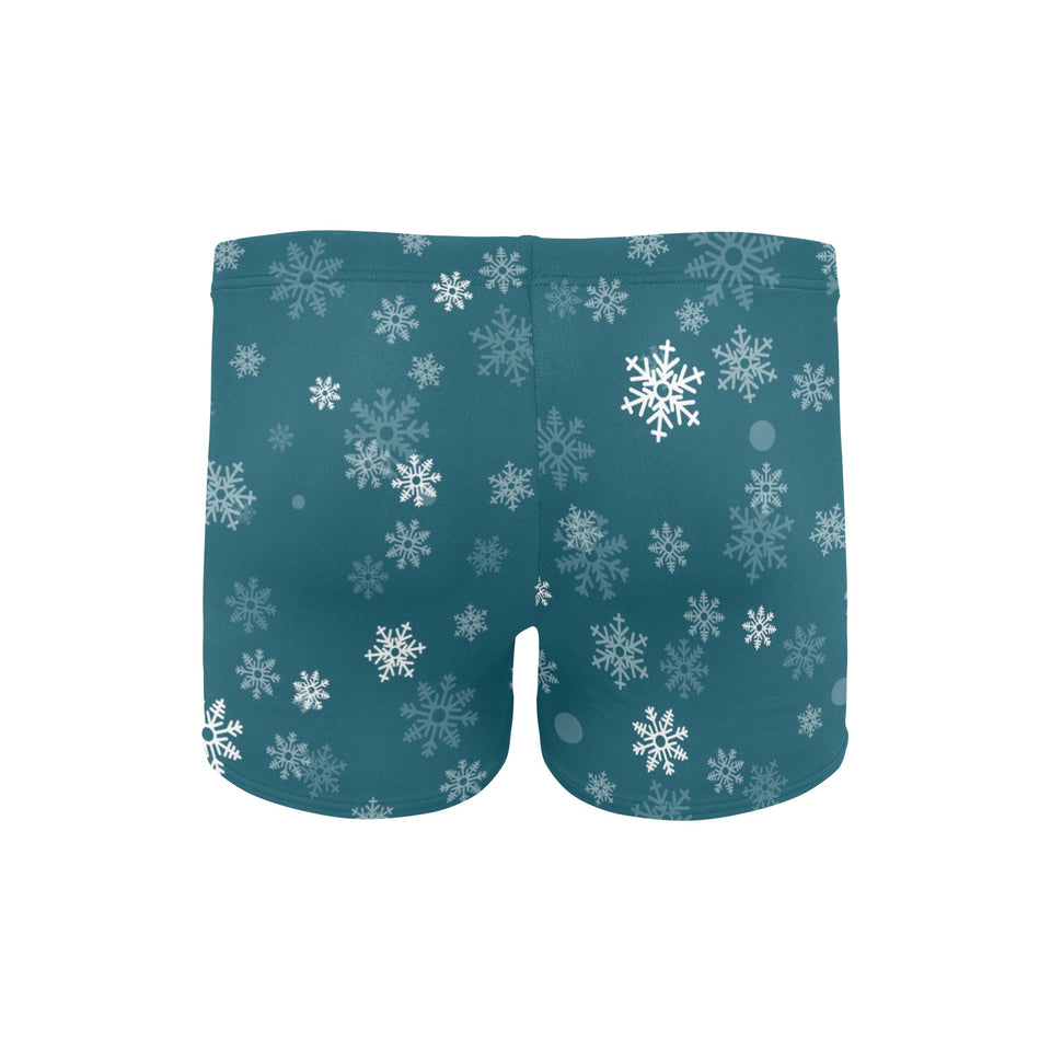 Snowflake pattern dark background Men's Swimming Trunks