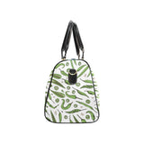 Hand drawn sketch style green Chili peppers patter Travel Bag