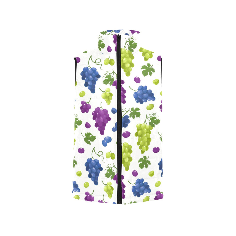 Grape pattern Women's Padded Vest