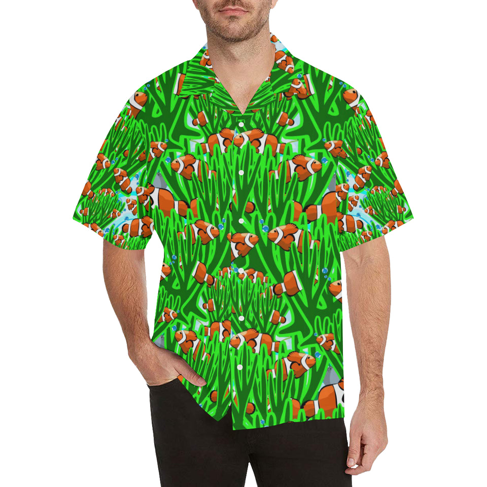 Clown Fish Pattern Print Design 01 Men's All Over Print Hawaiian Shirt (Model T58)