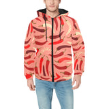 Beautiful Chili peppers pattern Men's Padded Hooded Jacket