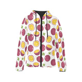 Passion fruit design pattern Women's Padded Hooded Jacket
