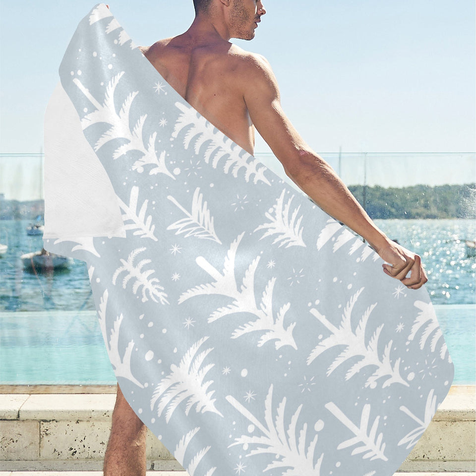 Christmas tree winter forest pattern Beach Towel