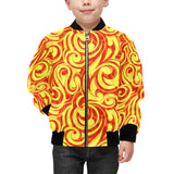 Fire flame design pattern Kids' Boys' Girls' Bomber Jacket