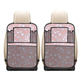 coral white heart pattern Car Seat Back Organizer