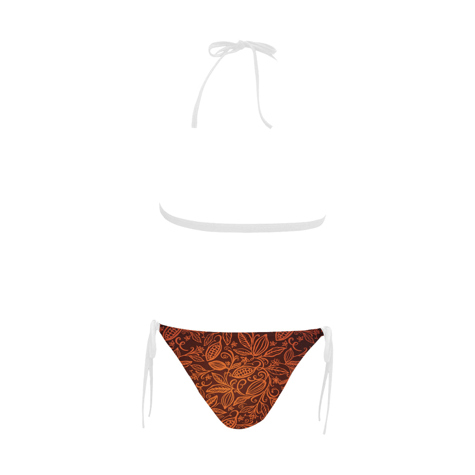 cacao beans tribal polynesian pattern Sexy Bikinis Two-Piece Swimsuits