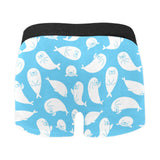 Cute white sea lion seals pattern Men's All Over Print Boxer Briefs Men's Underwear