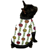colorful apples leave zebra stripe All Over Print Pet Dog Round Neck Fuzzy Shirt