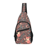 fox leaves mushroom pattern All Over Print Chest Bag