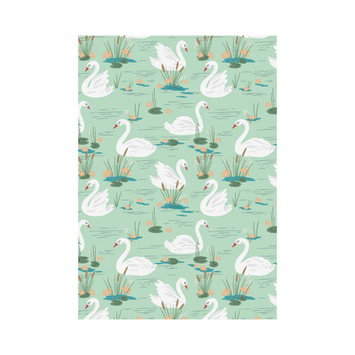 White swan lake pattern House Flag Garden Flag