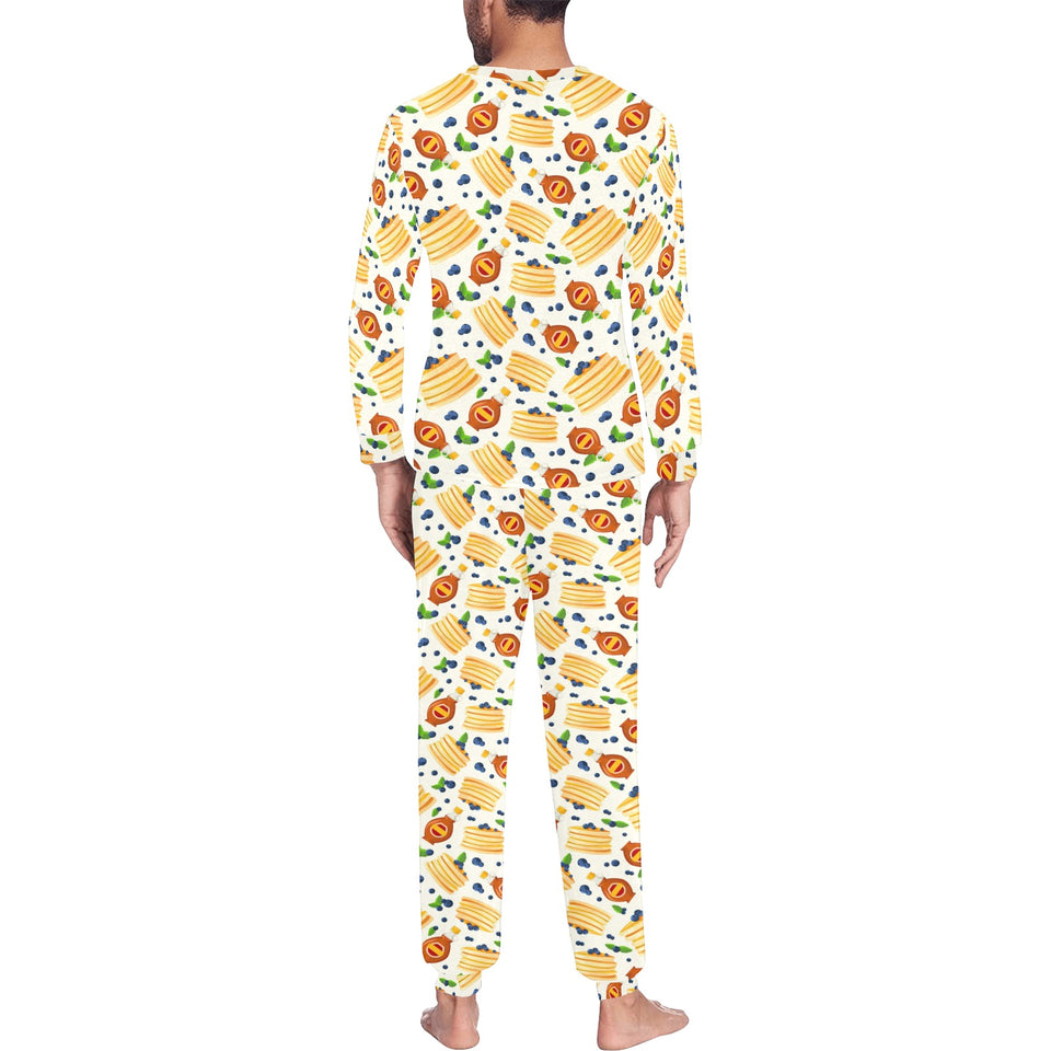 Pancake Pattern Print Design 02 Men's All Over Print Pajama