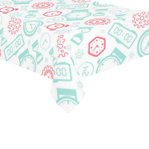 Clock time pattern blackground Tablecloth