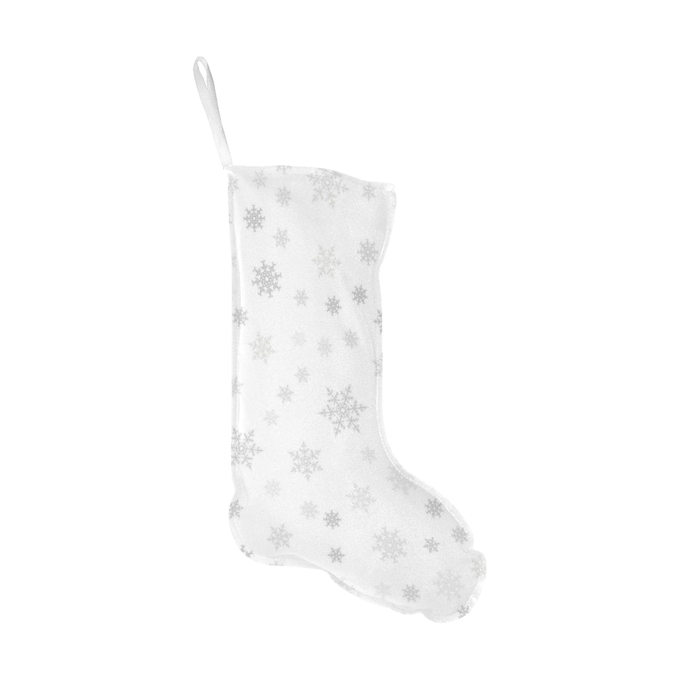 Snowflake pattern white background Christmas Stocking