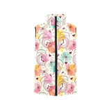 Clock butterfly pattern Women's Padded Vest