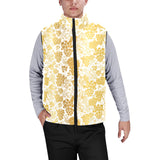 Gold grape pattern Men's Padded Vest